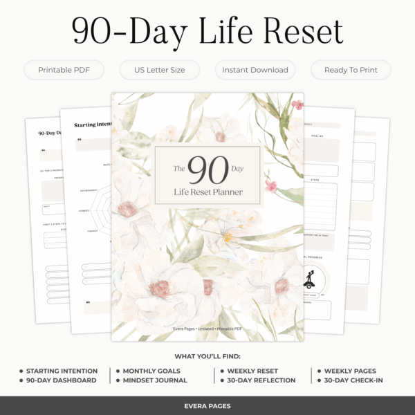 90 day life reset planner