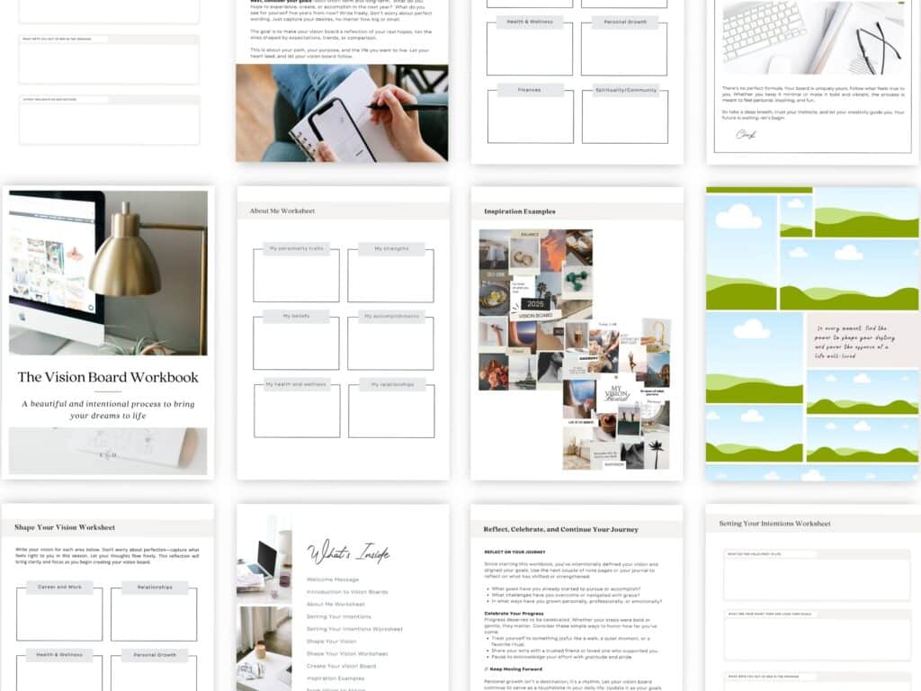 vision board workbook